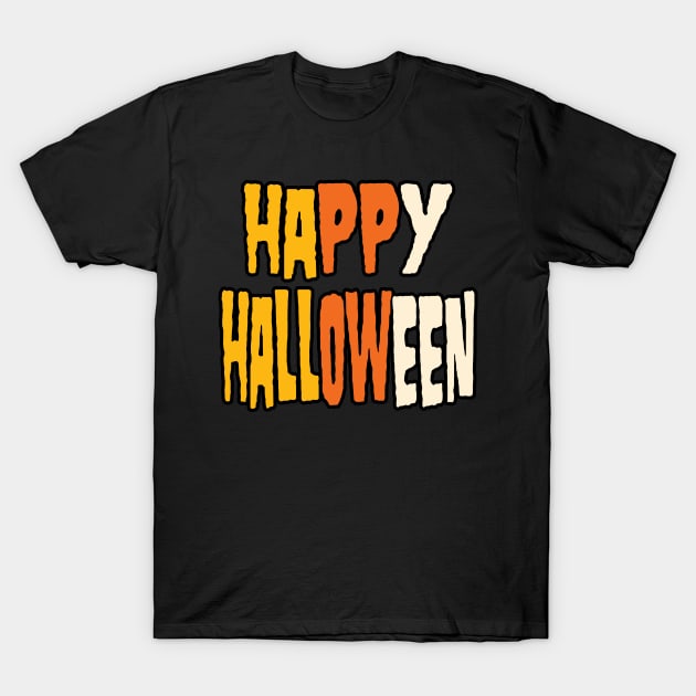 Happy Halloween, Candy Corn T-Shirt by HEJK81